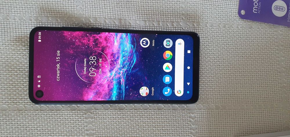 Smartfon Motorola One Action XT 2013-2- komplet w oryginalnym pudełku