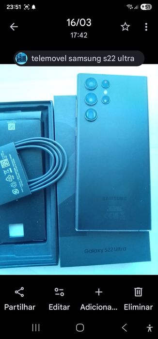Samsung s22 ultra 512 g pouco uso.