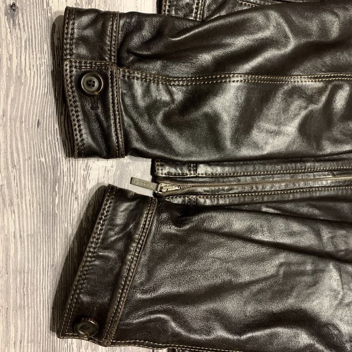 Мужская итальянская кожаная куртка Mabrun Dark Brown Premium Leather