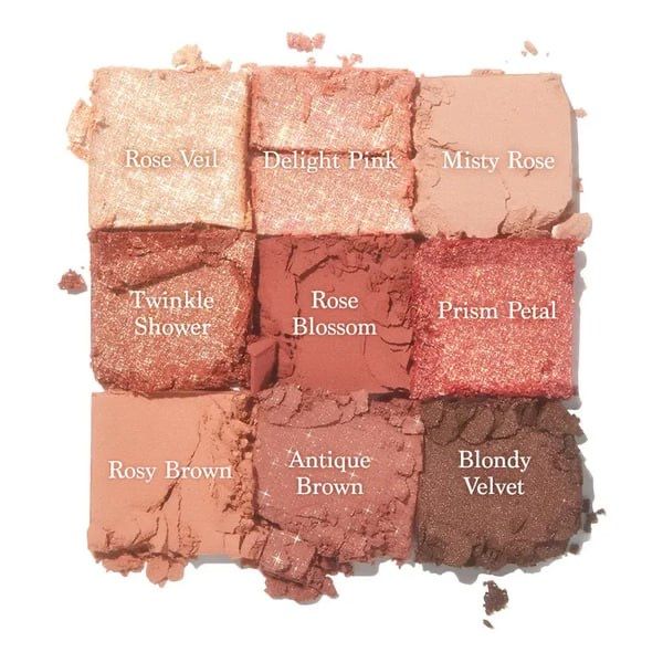Гарнюща палетка тіней dasique eyeshadow palette 02 rose petal