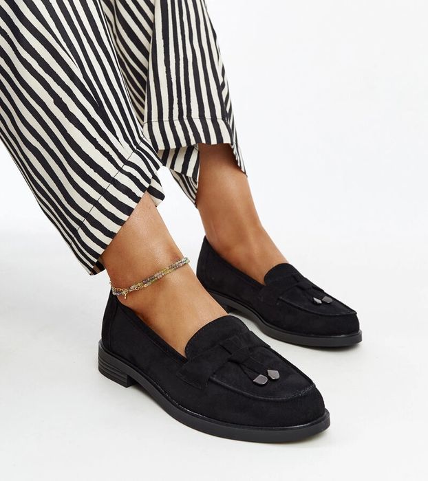 Czarne zamszowe mokasyny Vinceza