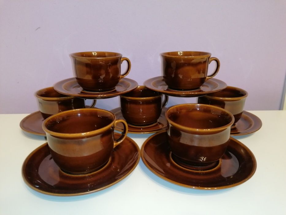 Filiżanka Pruszków brązowa na sztuki.