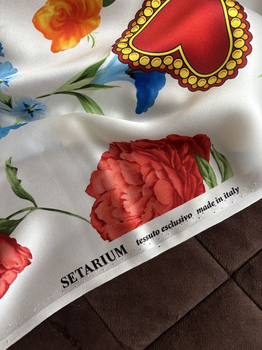 Відріз тканини 100% натуральний шовк атлас Італія