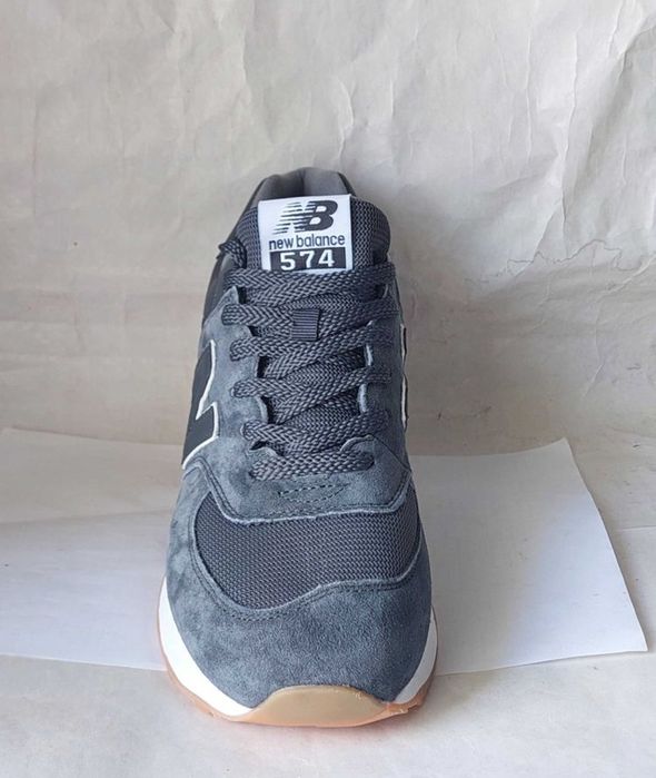 Кросівки чоловічі New Balance 574 (Темно Сірі, Замша)