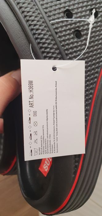 Klapki laczki krokodylki a'la crocs firmy sunlanse czarne 42 ogrodowe