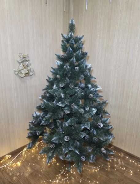 Ялинка штучна 1.5м з шишками (Як жива) | Пишна сосна новорічна