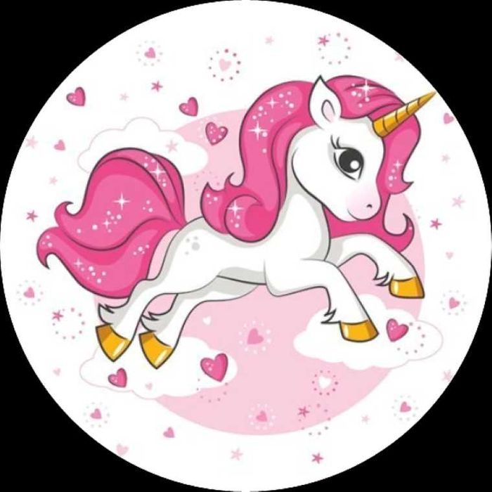 Opłatek na tort Urodziny Jednorożec Kucyk