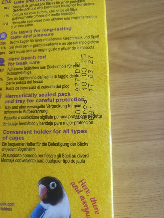 Sticks de sementes para caturras Rio