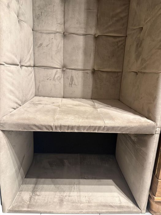 Eleganckie siedzisko pikowane z oparciem