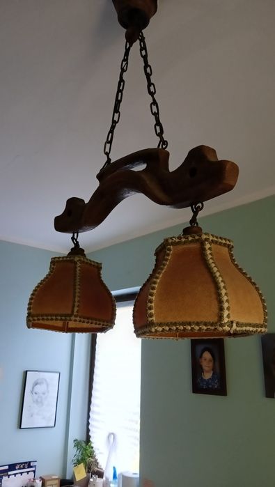 Żyrandol ,prawdziwa skóra