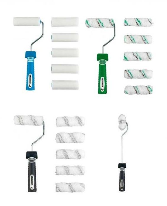 Набор валиков (6 шт+ручка) 100мм для лазури/краски, угловой PARKSIDE