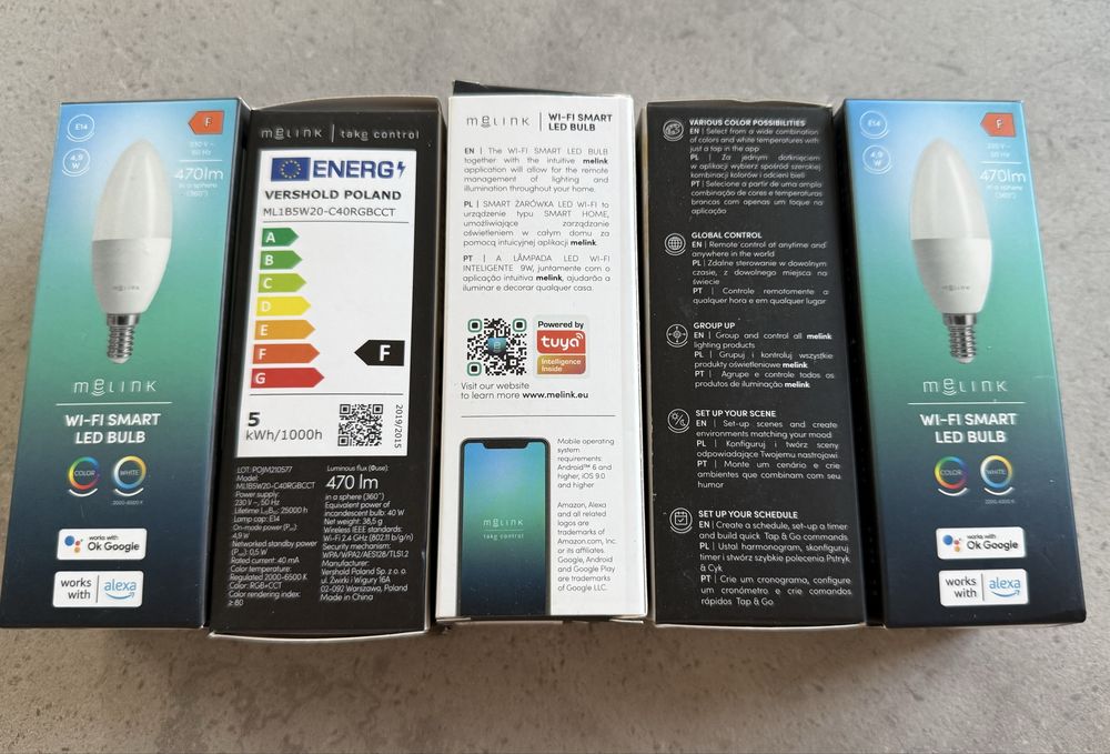 Żarowki smart wifi melink/tuya