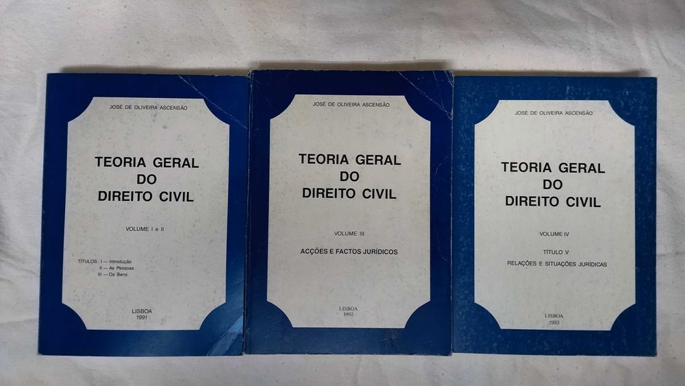 Teoria Geral do Direito Civil  - 3 volumes - José de Oliveira Ascensão