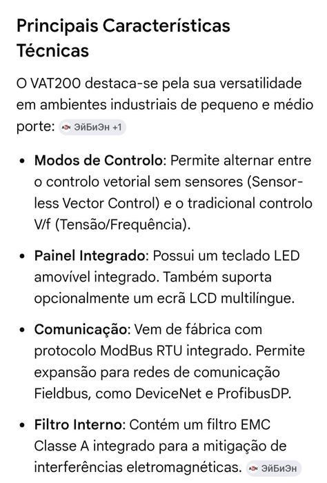 GE VAT200 Inversor de frequência