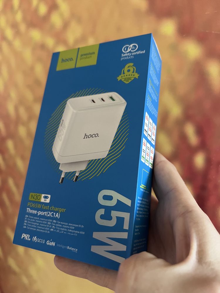 Быстрая зарядка 65w Ноко QC 3.0 зарядний пристрій Hoco: 520 грн ...