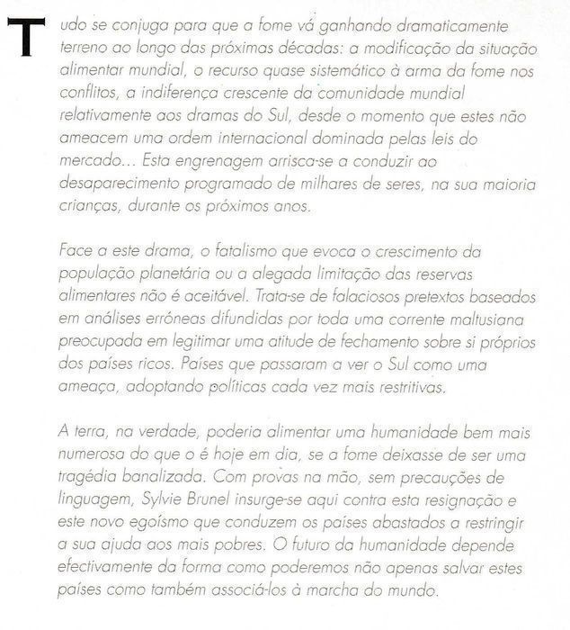 Livro Os que Vão Morrer de Fome de Sylvie Brunel [Portes Grátis]
