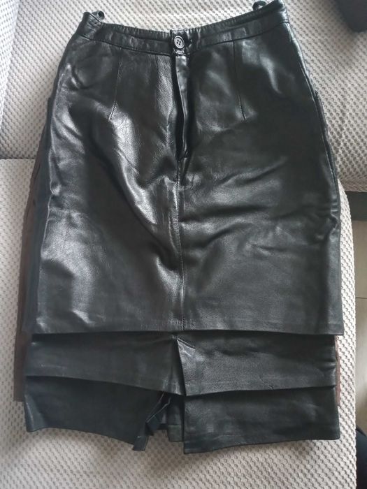 Skórzana spódnica czarna