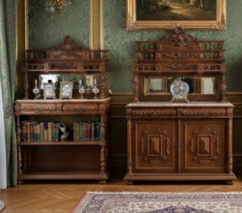 (2)Aparadores Buffet de Época, tampo mármore lioz (350€ cada)