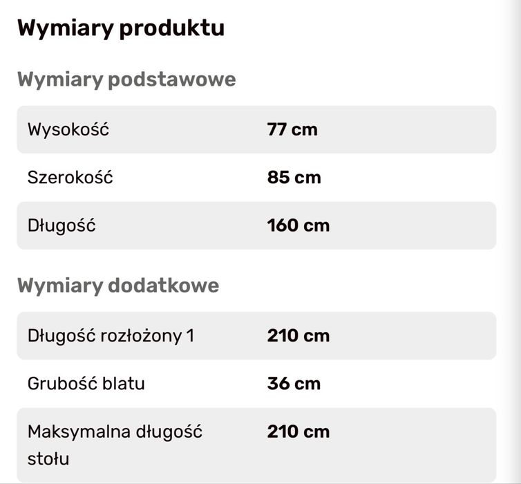 Stół LOFT rozkładany