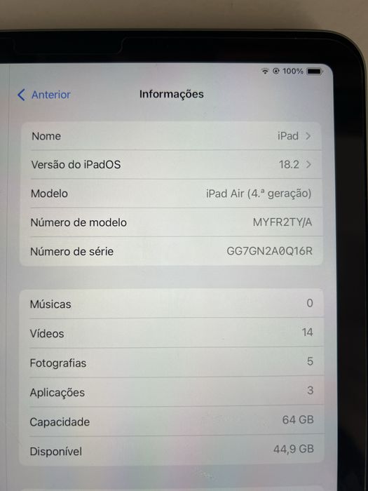 iPad Air 4rta geração 64gb