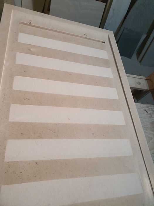 Base de duche em pedra beje