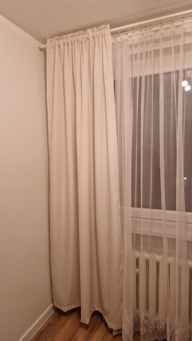 Zasłony beżowe 140x240 cm - 2 sztuki