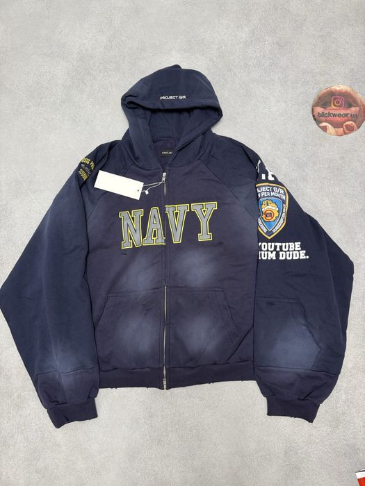 зип худи Grailz Project Navy  g/r vetements