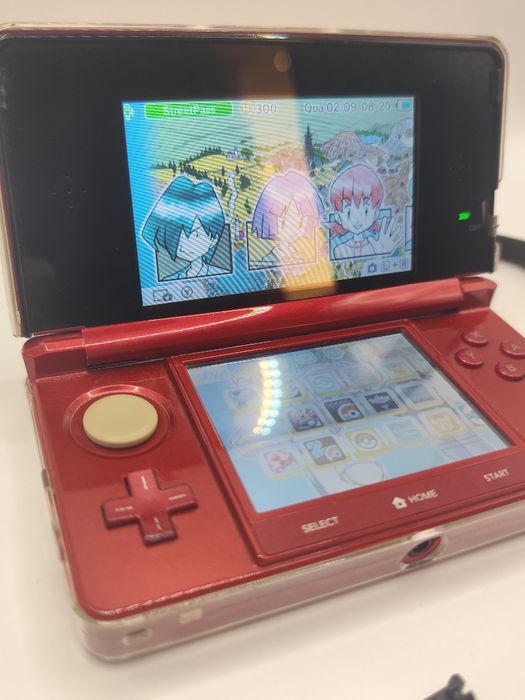 Nintendo 3DS Vermelha + Coleção Pokémon + Capa e Acessórios