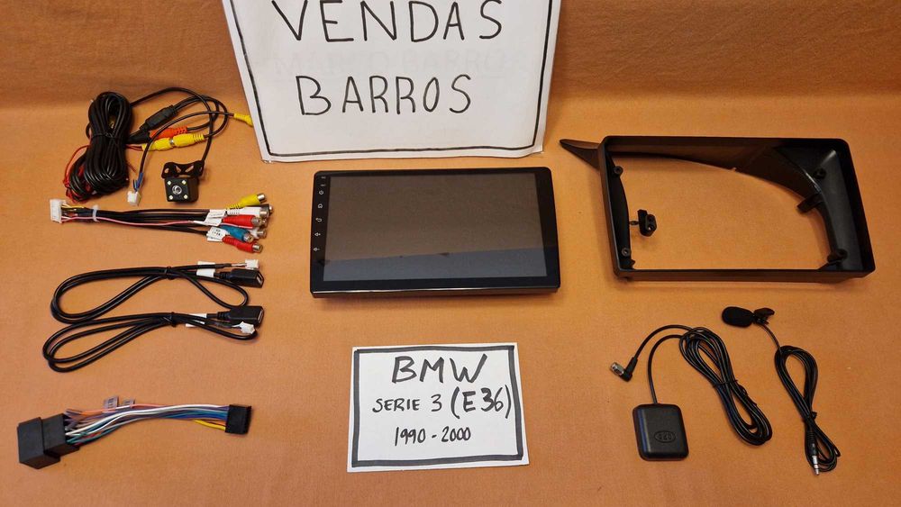 (NOVO) Rádio 2DIN 9" BMW E36 • Android [4+64GB] • 320 318 Serie 3