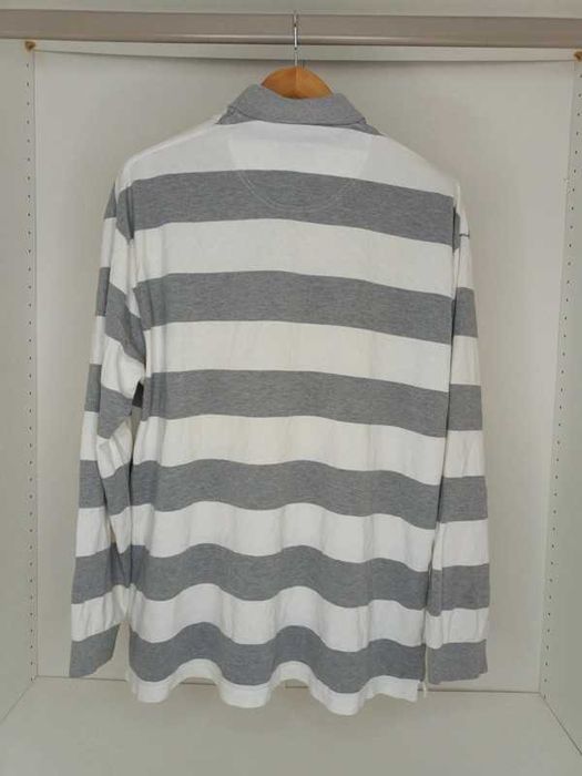 Biała szara koszulka polo w paski Abrams rozmiar XXL