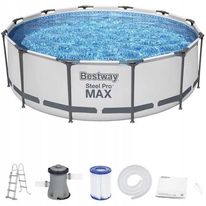 Каркасний басейн Bestway Steel Pro MAX 56418 366x100см з драб та насос