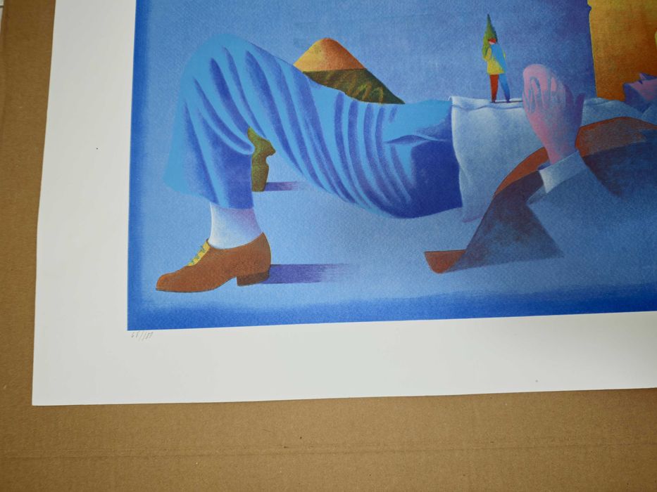 Serigrafia de Alfredo Luz, numerada e assinada pelo artista
