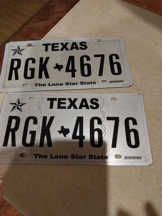 Номерні знаки Техас, Каліфорнія ,Американські