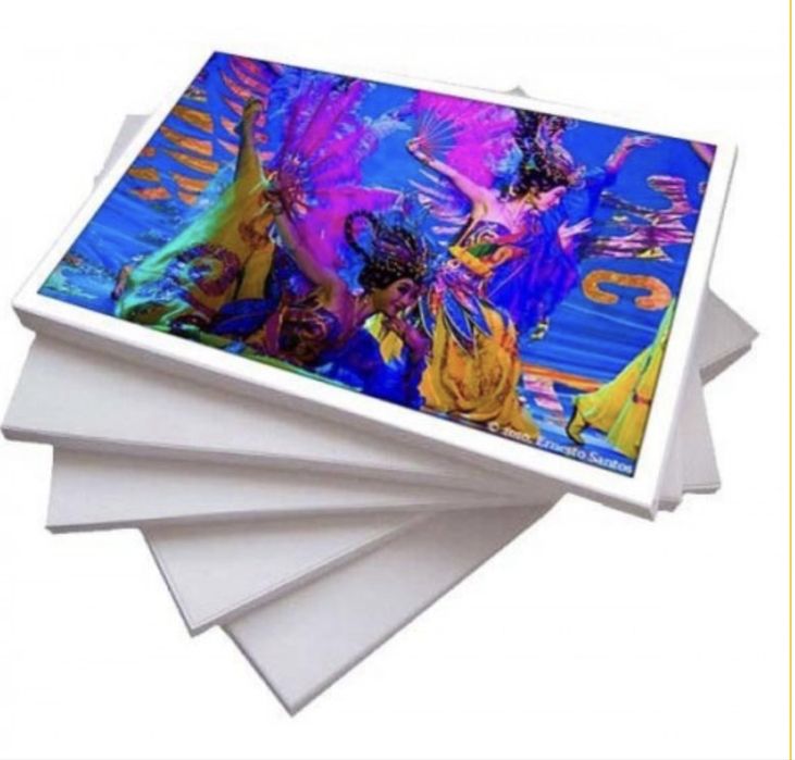 Folhas A4 impressas para sublimaçao