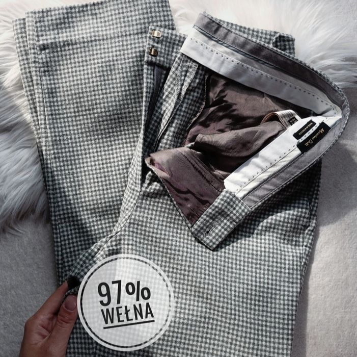 Spodnie Massimo Dutti wełna
