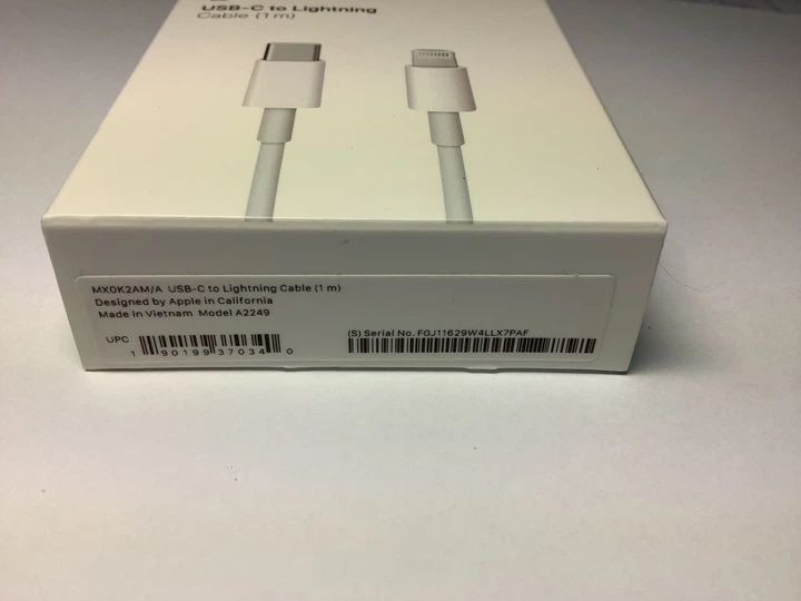 Оригинальный Кабель Apple USB-C to Lightning (1 m) White