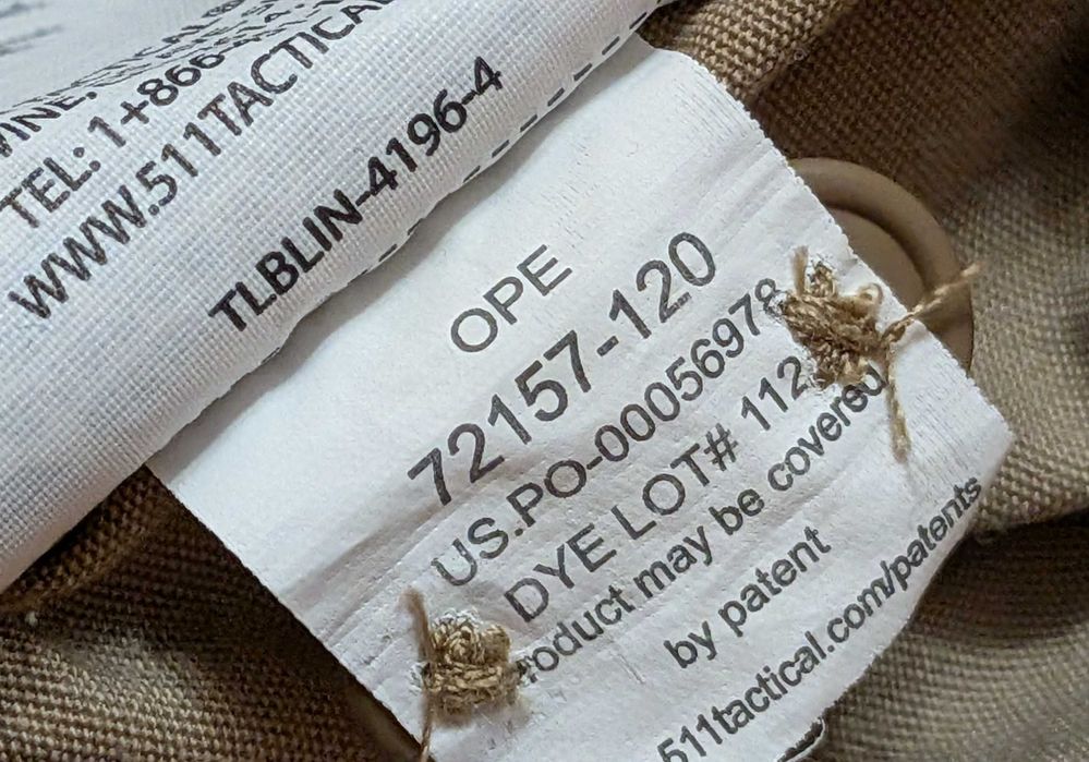 Тактическая рубашка  5.11 Tactical Long Sleeve Cotton Shirt (Coyote)