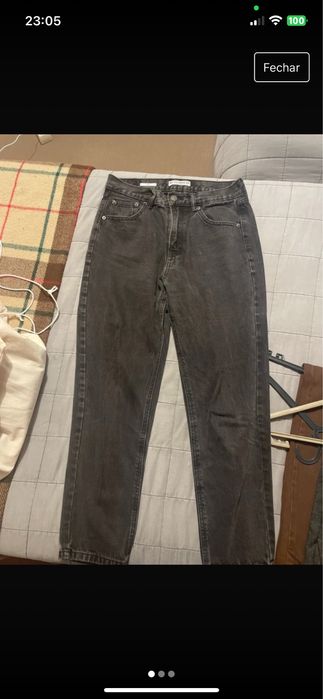 Jeans Pretos Pull&Bear Preto