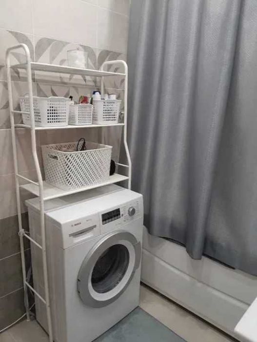 Ванный стелаж к стиральной машине метал 65*157 полка стелаж домашній стійка метал над унітазом або пральною машиною