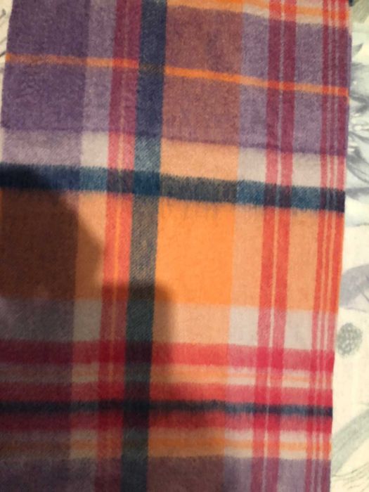 cachecol de cashmere tons rosa e laranja
