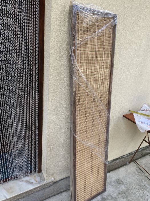 Biombo de 3 folhas ( madeira e palhinha…)