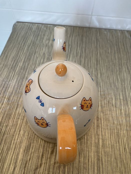 Blue de chá pintado à mâo