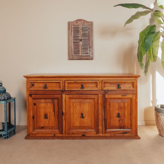 Komoda drewno sosna meksykańska kolonialna egzotyczna rustykalna