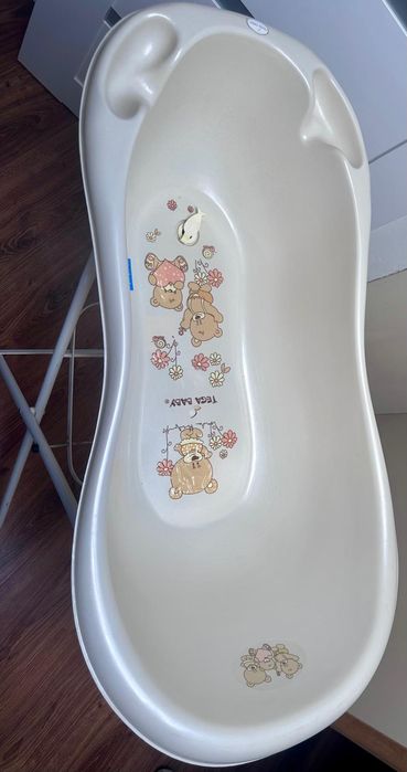 Wanienka Tega Baby z termometrem + składany stojak / stelaż