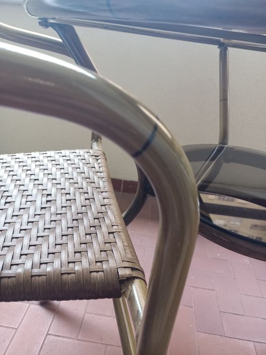 Conjunto de mesa +2 cadeiras varanda/jardim