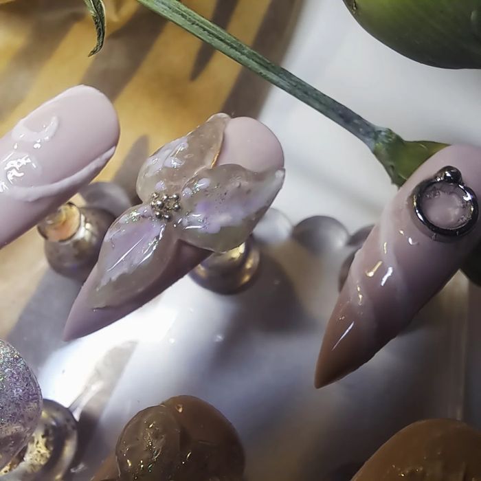 Długie Stilettos Press on nails Tipsy