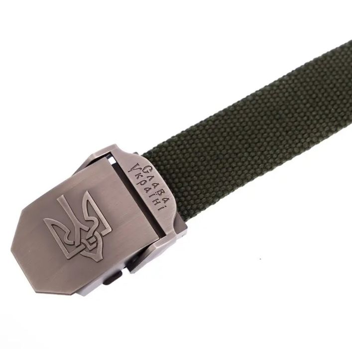 Тактичний військовий ремінь Герб Слава Україні Олива