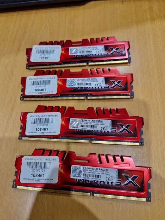 Gskill RipjawsX 32gb 1866 ddr3 (4*8gb) ТОПОВА Память для ПК