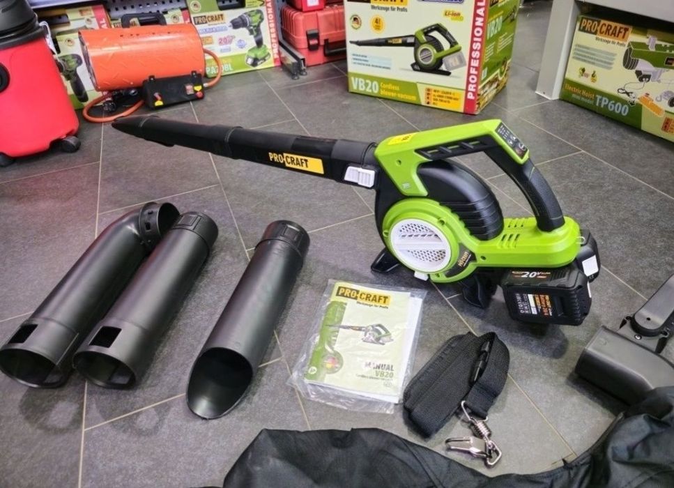 Пылесос-Воздуходувка 2в1 Аккумуляторный ProCraft +Функция измельчения