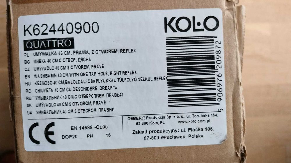 mała umywalka nablatowa KOŁO Quattro